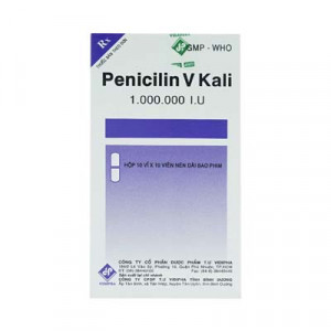 Thuốc kháng sinh Penicilin V Kali 1.000.000IU Vidipha (10 vỉ x 10 viên/hộp) 
