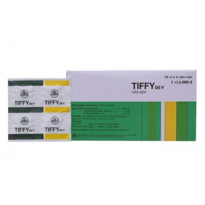 Thuốc trị cảm cúm Tiffy Dey (25 vỉ x 4 viên/hộp)