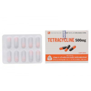 Thuốc kháng sinh Tetracycline 500mg MKP (10 vỉ x 10 viên/hộp)