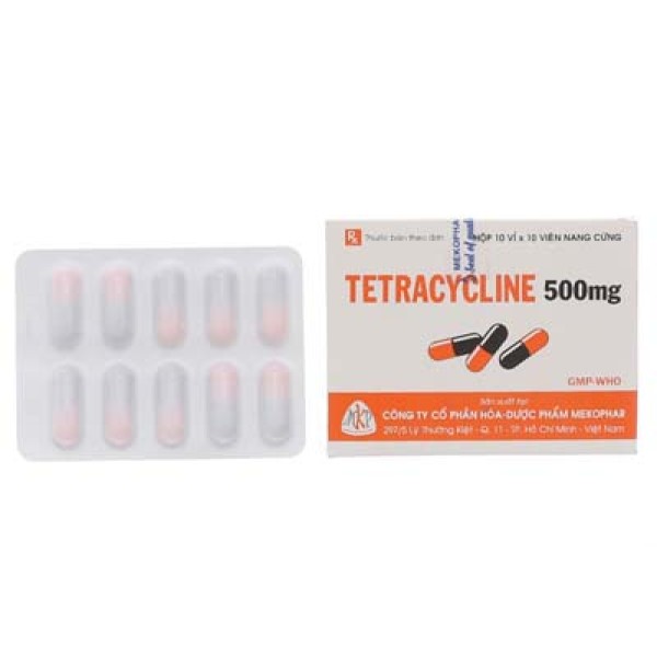 Thuốc kháng sinh Tetracycline 500mg MKP (10 vỉ x 10 viên/hộp)