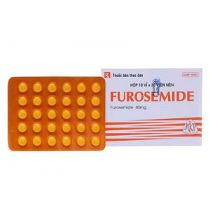 Thuốc lợi tiểu Furosemide 40mg MKP (10 vỉ x 30 viên/hộp)