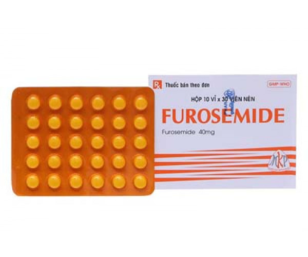 Thuốc lợi tiểu Furosemide 40mg MKP (10 vỉ x 30 viên/hộp)