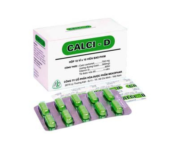 Thuốc bổ sung calcium Calci D MKP (10 vỉ x 10 viên/hộp)