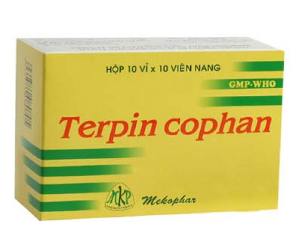 Thuốc trị ho, long đàm Terpin cophan MKP (10 vỉ x 10 viên/hộp)