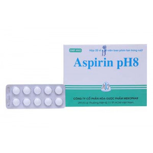 Thuốc giảm đau, kháng viêm Aspirin pH8 500mg MKP (20 vỉ x 10 viên/hộp)