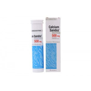 Viên sủi hỗ trợ và điều trị tình trạng thiếu hụt canxi Calcium Sandoz 500mg (20 viên/tube)
