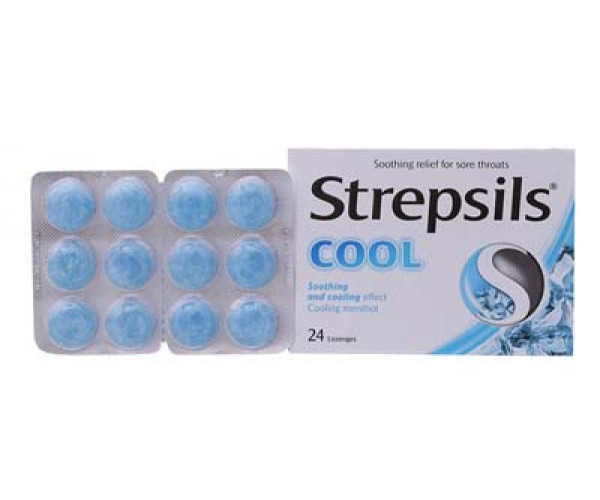 Viên ngậm giảm đau họng Strepsils Cool (2 vỉ x 12 viên/hộp)