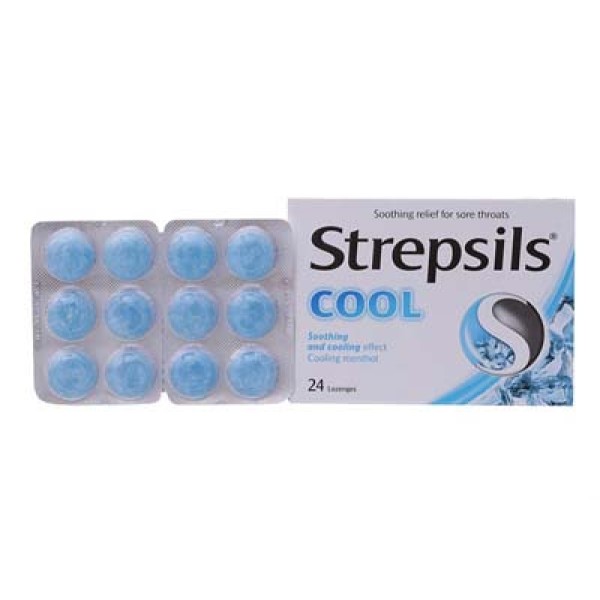 Viên ngậm giảm đau họng Strepsils Cool (2 vỉ x 12 viên/hộp)