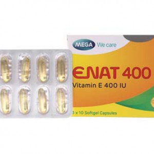 Thuốc điều trị tình trạng thiếu Vitamin E Enat 400 (3 vỉ x 10 viên/hộp)