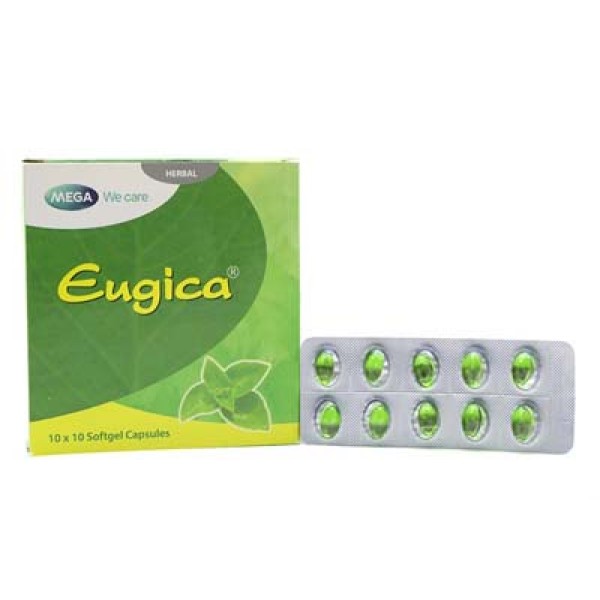 Thuốc trị ho, sát khuẩn đường hô hấp Eugica (10 vỉ x 10 viên/hộp)