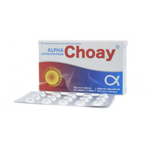 Thuốc kháng viêm chống phù nề Alphachymotrypsine Choay (2 vỉ x 15 viên/hộp)