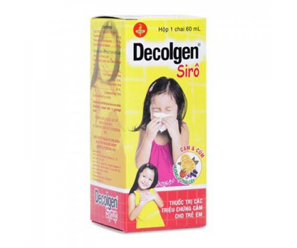 Siro điều trị các triệu chứng cảm cúm cho trẻ em Decolgen (60ml)
