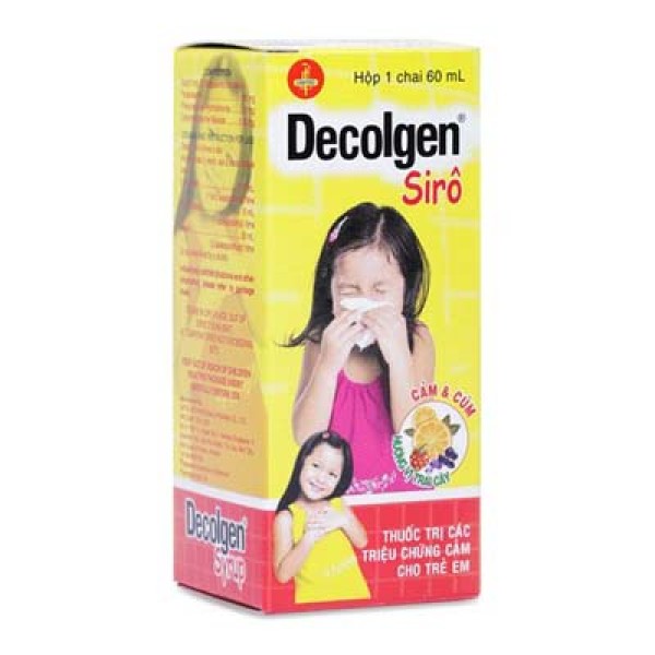 Siro điều trị các triệu chứng cảm cúm cho trẻ em Decolgen (60ml)
