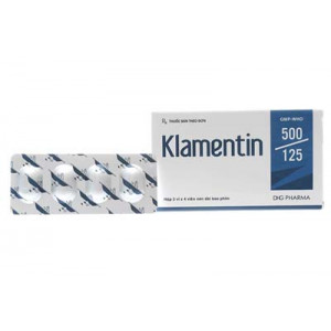 Thuốc kháng sinh Klamentin 625mg (3 vỉ x 4 viên/hộp)