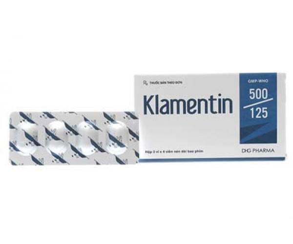 Thuốc kháng sinh Klamentin 625mg (3 vỉ x 4 viên/hộp)