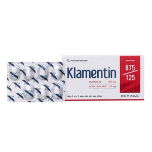 Thuốc kháng sinh Klamentin 1g (2 vỉ x 7 viên/hộp)