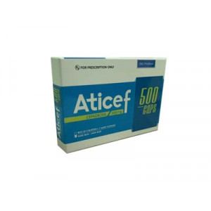 Thuốc kháng sinh Aticef 500 Caps (2 vỉ x 7 viên/hộp)