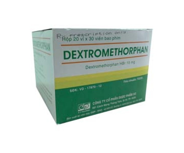 Dextromethorphan 15mg F.T Pharma (20 Vỉ X 30 Viên/hộp)