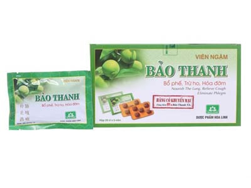 Viên ngậm ho Bảo Thanh (20 vỉ x 5 viên/hộp)