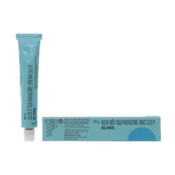 Kem bôi chống nhiễm khuẩn vết thương Sulfadiazine Bạc Silvirin (20g)