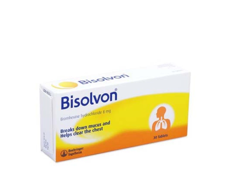 Thuốc điều trị loãng đờm, tiêu chất nhầy các bệnh phế quản phổi cấp và mãn tính Bisolvon (3 vỉ x 10 viên/hộp)
