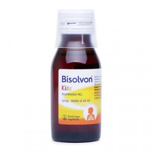 Thuốc trị ho long đờm Bisolvon kids syrup (60ml)