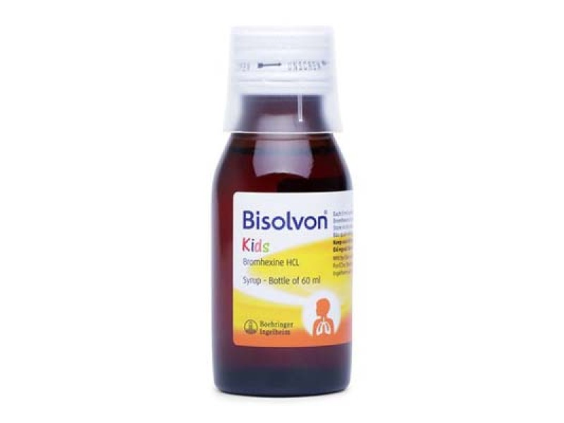 Thuốc trị ho long đờm Bisolvon kids syrup (60ml)