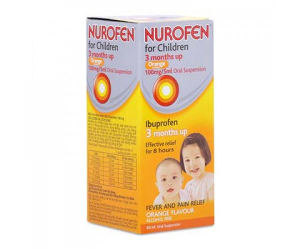 Thuốc hạ sốt & làm giảm đau cho trẻ em Nurofen For Children Orange (60ml)