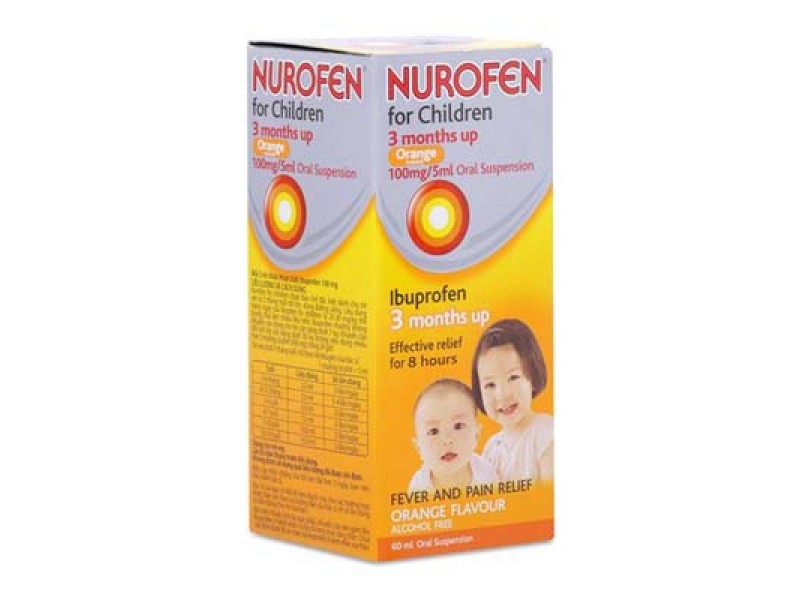 Thuốc hạ sốt & làm giảm đau cho trẻ em Nurofen For Children Orange (60ml)