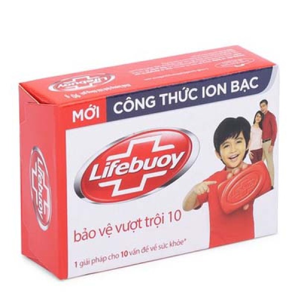 Xà bông cục bảo vệ vượt trội 10 Lifebuoy (90g)