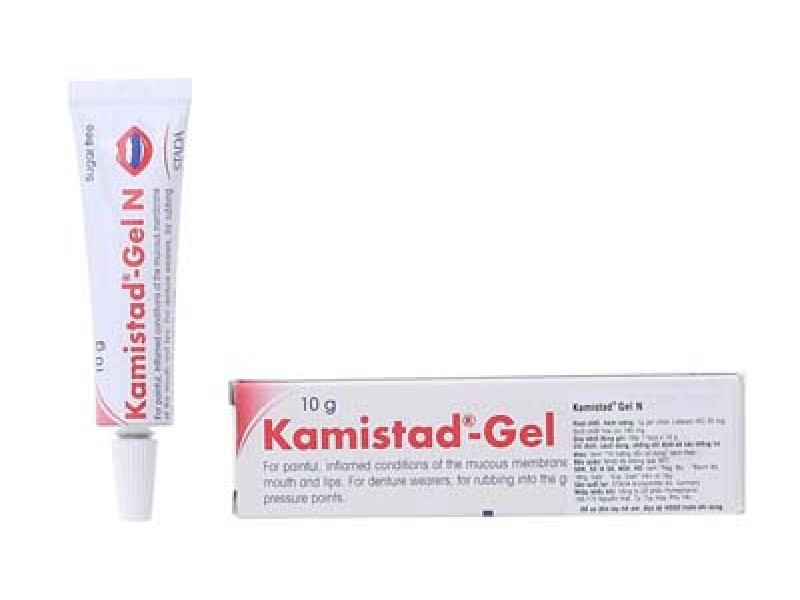 Gel điều trị các chứng viêm, đau ở viêm mạc miệng và môi Kamistad (10g)
