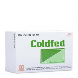 Thuốc giảm đau, hạ sốt Coldfed (10 vỉ x 10 viên/hộp)