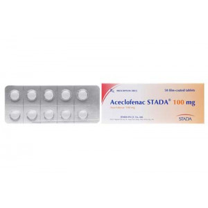 Thuốc giảm đau, kháng viêm Aceclofenac Stada 100mg (5 vỉ x 10 viên/hộp)