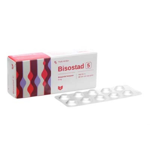 Thuốc điều trị cao huyết áp Bisostad 5mg (3 vỉ x 10 viên/hộp)