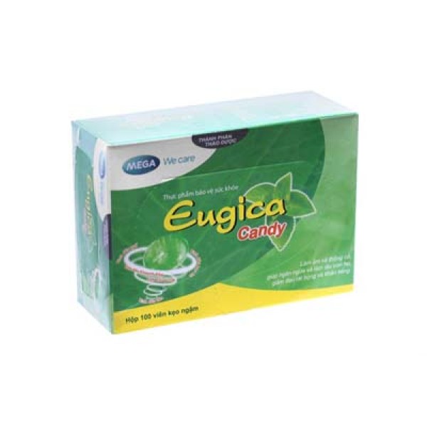 Viên ngậm giảm ho, viêm họng, rát cổ Eugica Candy (100 viên/hộp)