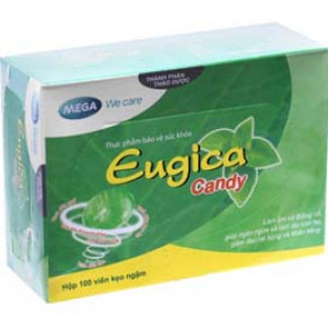 Viên ngậm giảm ho, viêm họng, rát cổ Eugica Candy (100 viên/hộp)