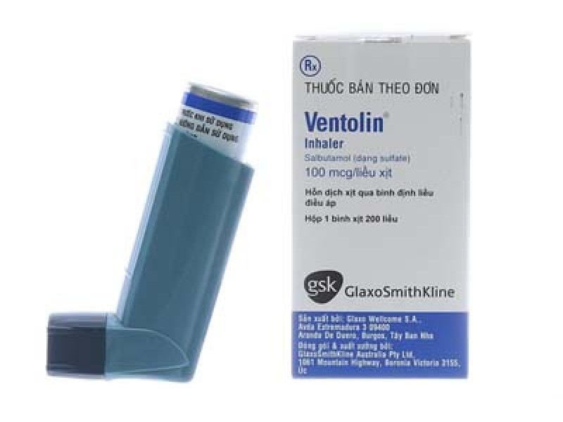 Thuốc xịt điều trị hen Ventolin Inhaler 100mcg