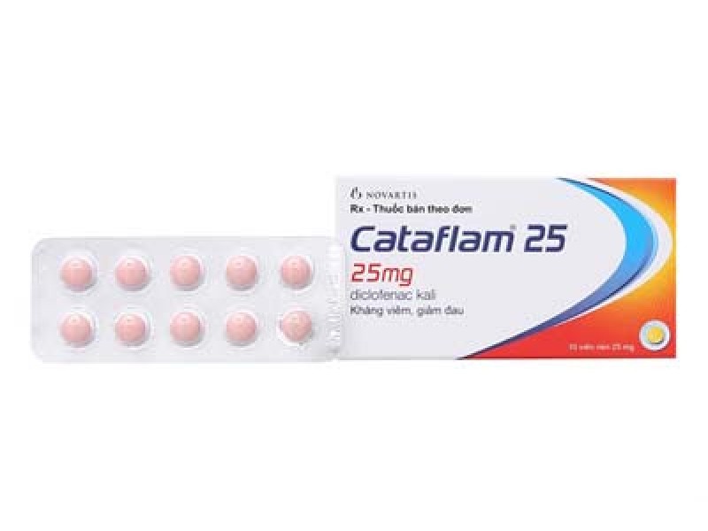 Thuốc giảm đau, kháng viêm Cataflam 25mg (10 viên/hộp)
