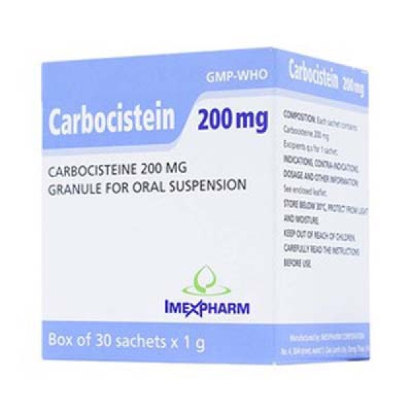 Thuốc bột long đờm Carbocistein 200mg IMP (30 gói/hộp)