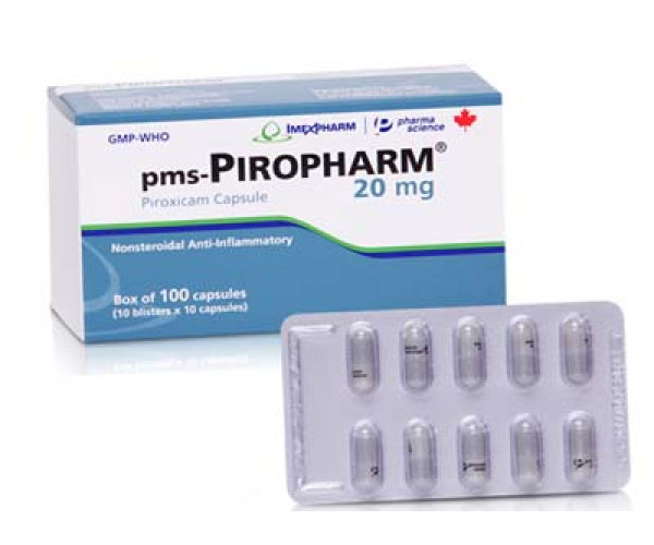 Thuốc giảm đau, kháng viêm Piropharm 20mg Imexpharm (10 vỉ x 10 viên/hộp)