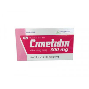 Thuốc điều trị viêm loét dạ dày tá tràng Cimetidine 300mg Imexpharm (10 vỉ  x 10 viên/hộp)