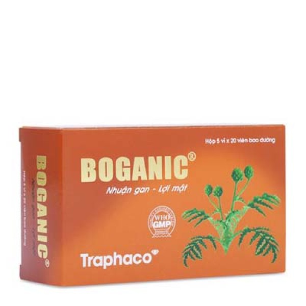 Thuốc bổ gan, lợi mật, thông tiêu, giải độc Boganic Traphaco (5 vỉ x 20 viên/hộp)