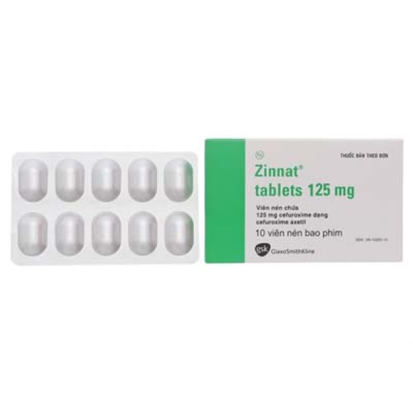 Thuốc kháng sinh Zinnat Tablets 125mg (10 viên/hộp)