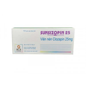 Thuốc điều trị tâm thần phân liệt Sunsizopin 25 (5 vỉ x 10 viên/hộp)