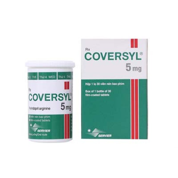 Thuốc điều trị cao huyết áp Coversyl 5mg (30 viên/chai)