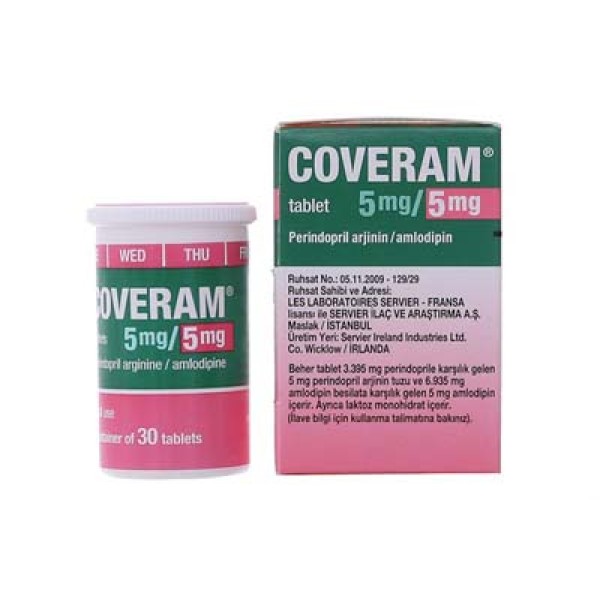 Thuốc điều trị cao huyết áp Coveram 5mg/5mg (30 viên/chai)