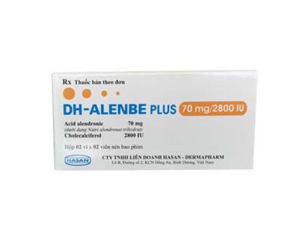 Thuốc trị loãng xương DH-Alenbe Plus 70mg/2800 IU (2 vỉ x 2 viên/hộp)