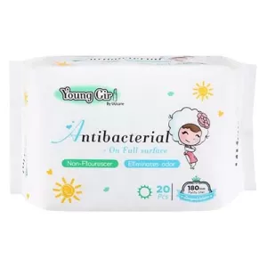 Băng vệ sinh UUcare Young Girl kháng khuẩn hàng ngày 180mm (20 miếng/gói)