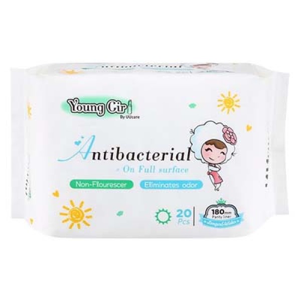 Băng vệ sinh UUcare Young Girl kháng khuẩn hàng ngày 180mm (20 miếng/gói)