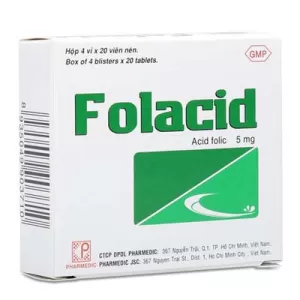 Folacid 5mg (4 vỉ x 20 viên/hộp)